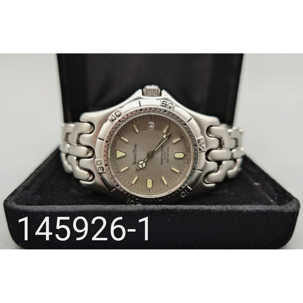 Roven Dino Talon 8007 Professional Sport Watch Silver Tone 36mm [145926-1]